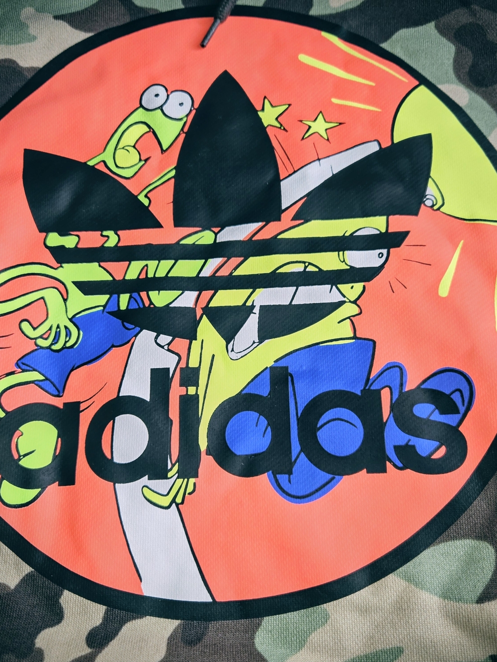 Adidas Originals x Jeremy Scott Camo Graphic Hoodie H53373 Multi - Rare Men's L - Picture 5 of 9